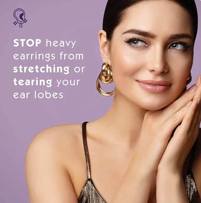Premium Invisible Earlobe Patches – 100 PCS